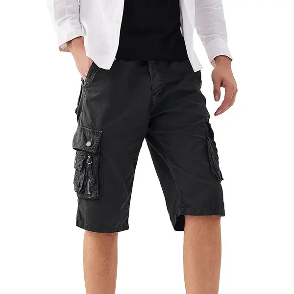 mens black cargo shorts