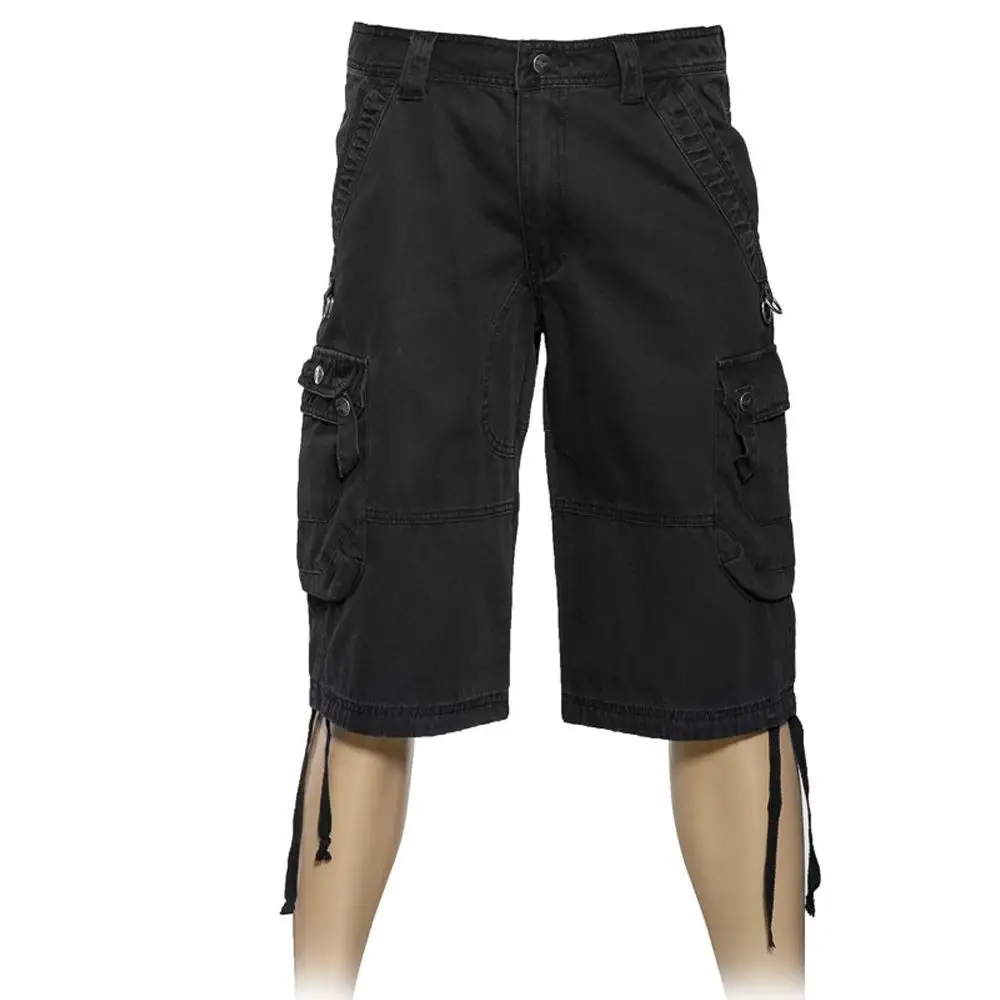 black cargo shorts