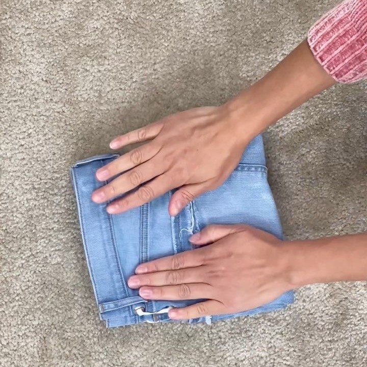 how to fold shorts to save space