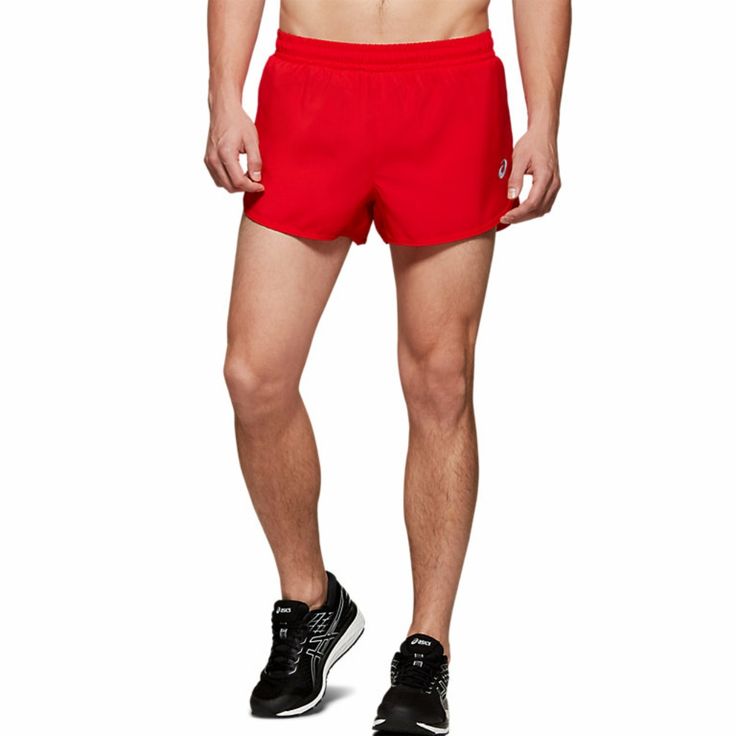 trendy red running shorts